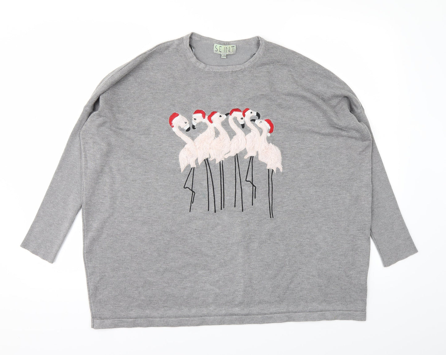 Seint Womens Grey   Pullover Jumper Size M