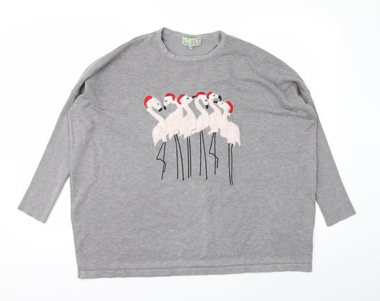 Seint Womens Grey   Pullover Jumper Size M