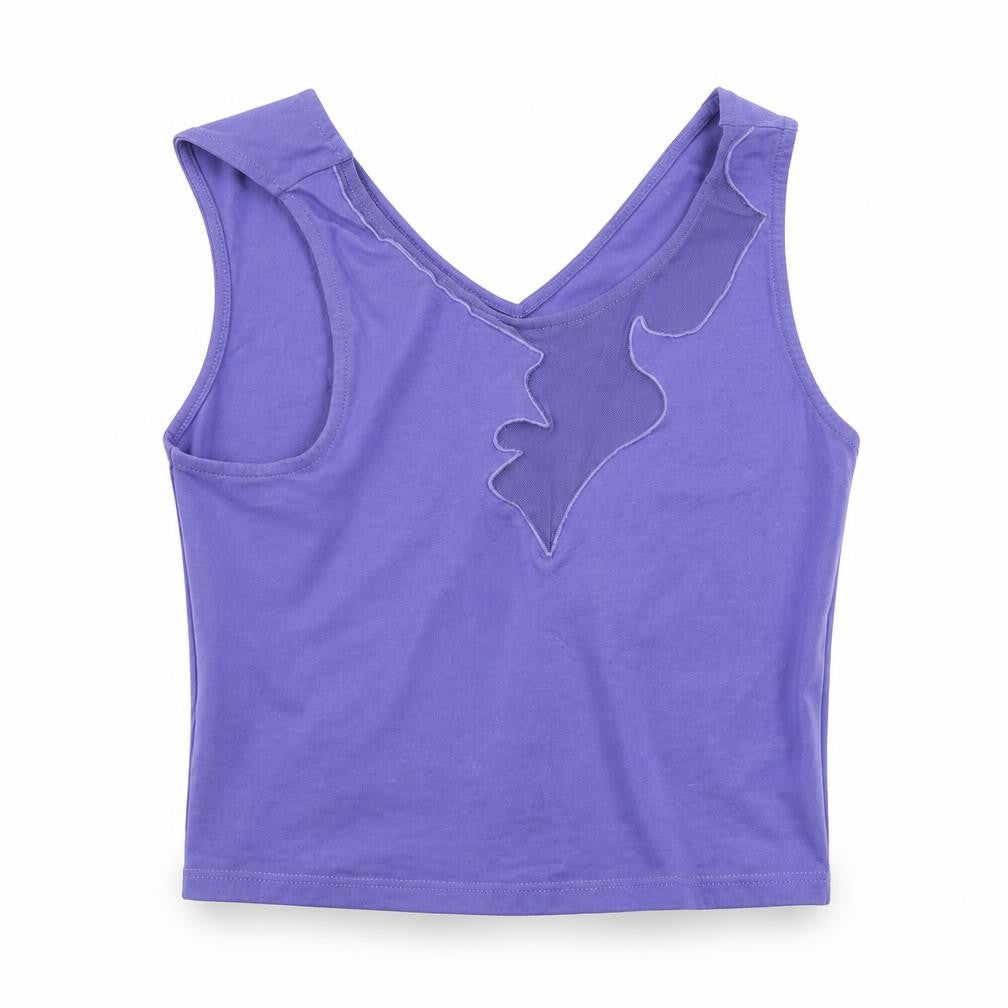 Front view of Oxxo girls’ purple basic t-shirt, size L