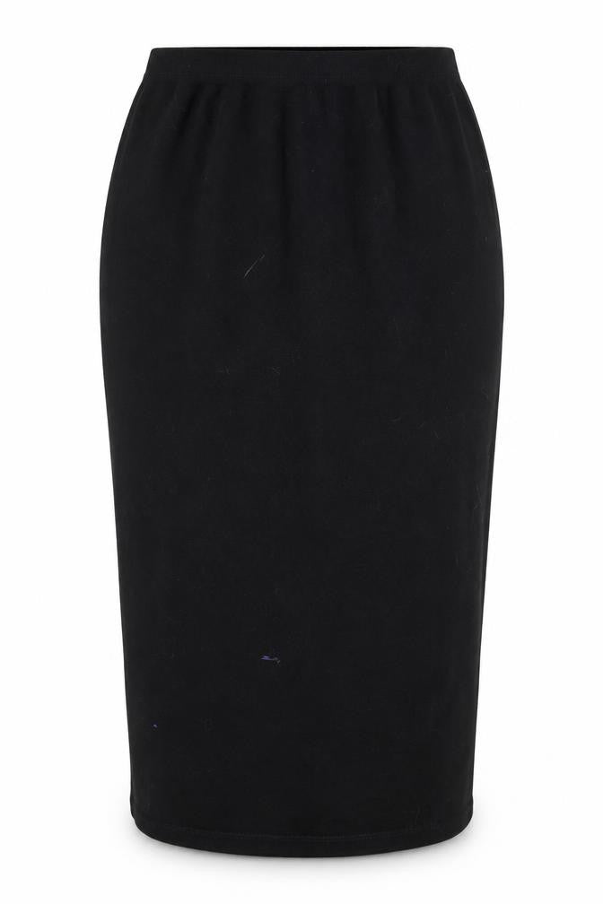 Front view of Bozzolo women’s black a-line skirt, size S