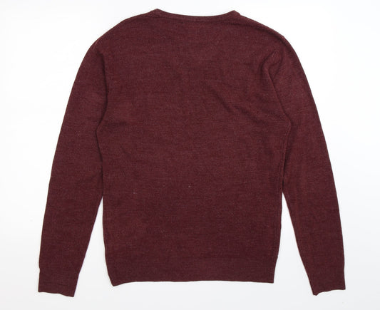 cedarwood state Mens Red  Knit Pullover Jumper Size M