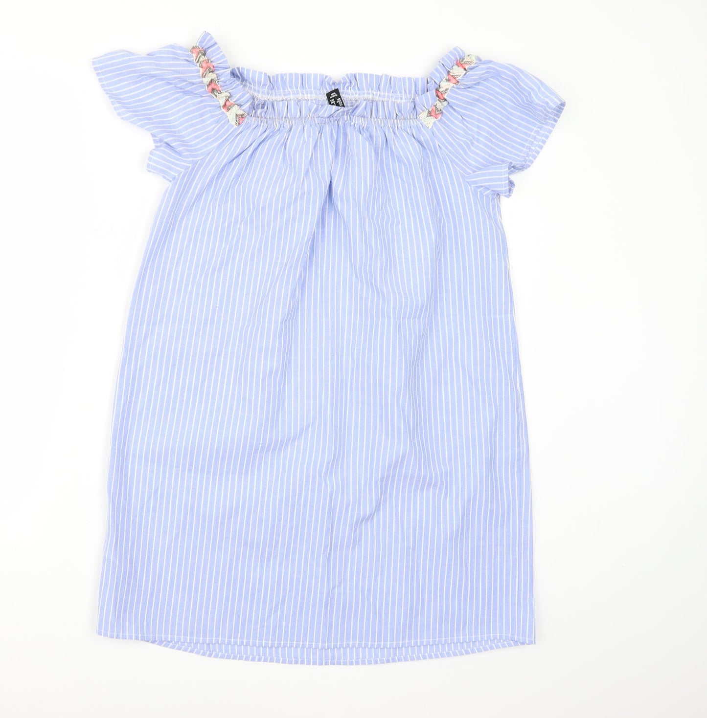 New Look Womens Blue Striped  A-Line  Size 12