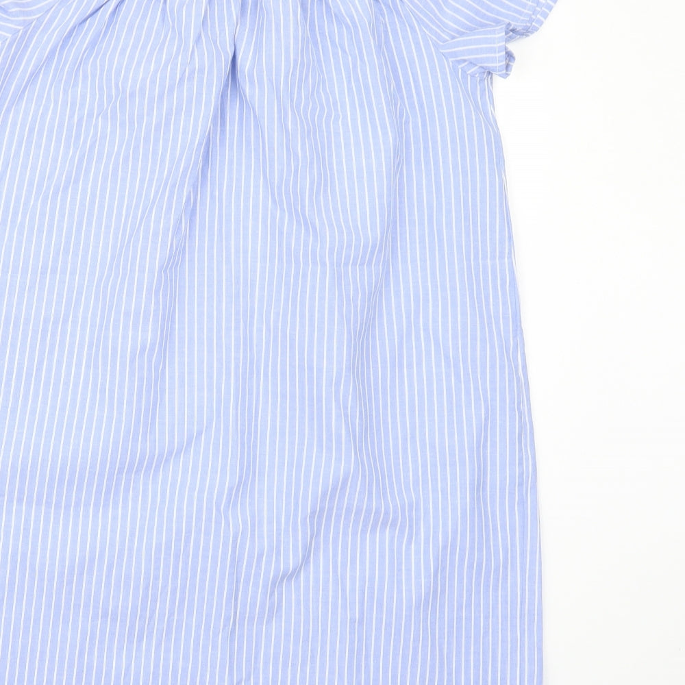 New Look Womens Blue Striped  A-Line  Size 12