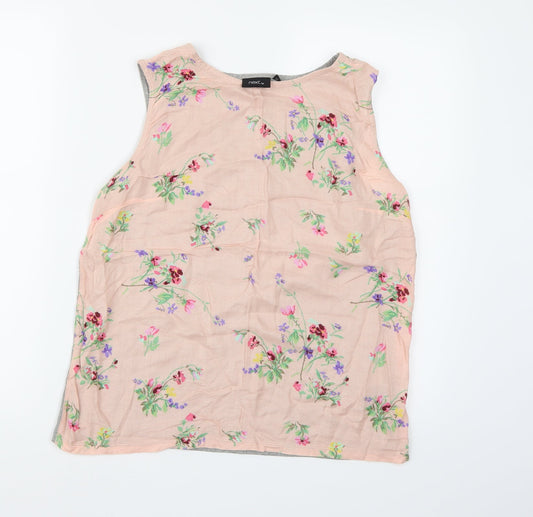 NEXT Womens Pink Floral Chambray Camisole Tank Size 12