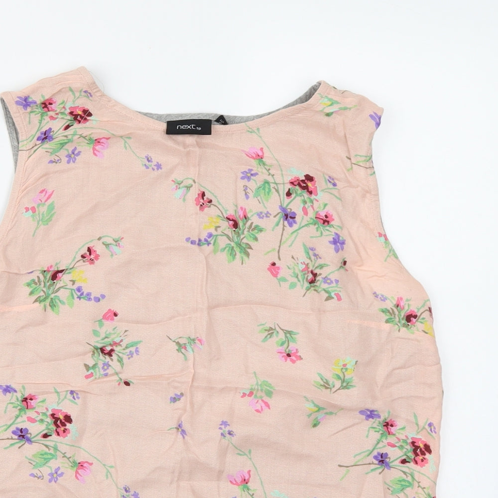 NEXT Womens Pink Floral Chambray Camisole Tank Size 12