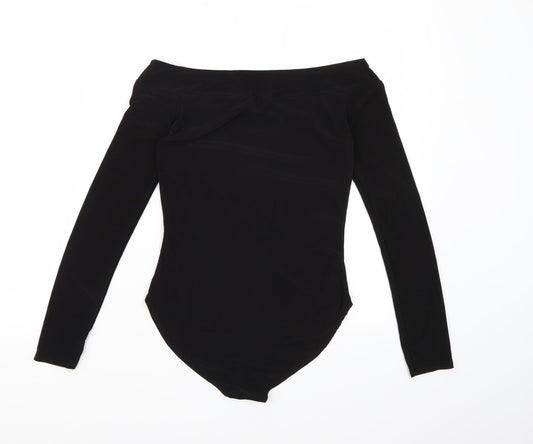 Boohoo Womens Black   Bodysuit One-Piece Size 8