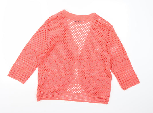 Sabi Womens Pink  Knit Cardigan Jumper Size XL