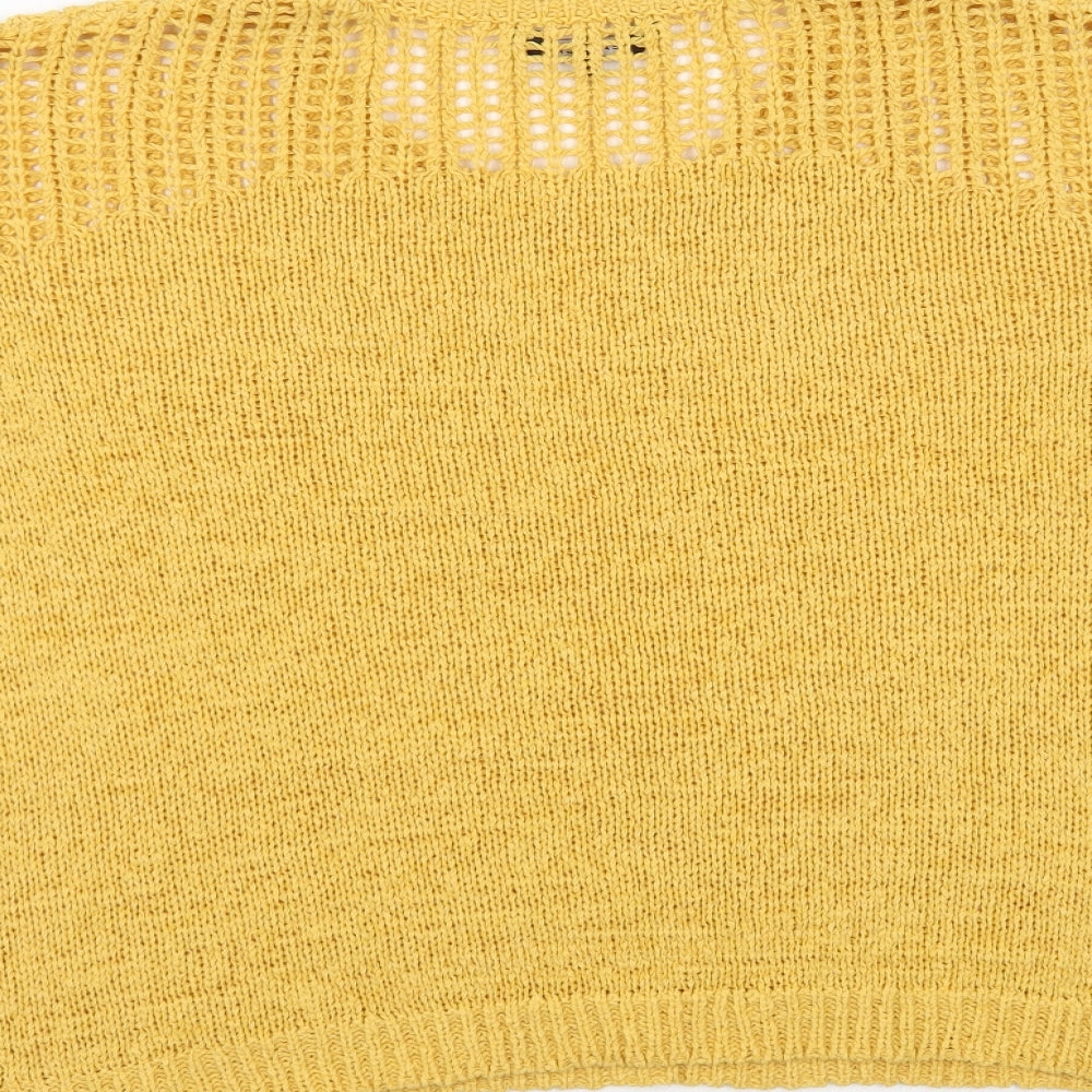Peacocks Womens Yellow   Pullover Jumper Size M