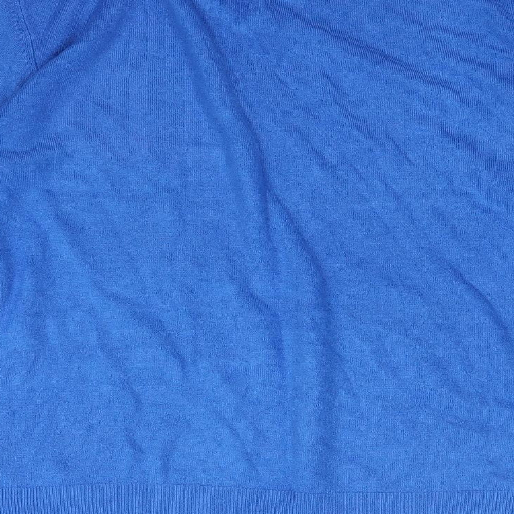 M&S Mens Blue   Henley Sweatshirt Size S