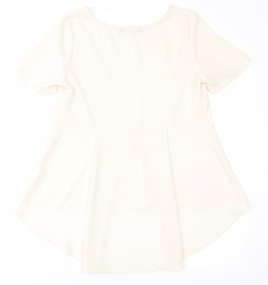 Love Label Womens Ivory   Basic Blouse Size 10