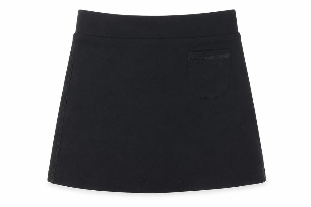 Front view of Marks & Spencer girls’ black a-line skirt, size 6-7, years