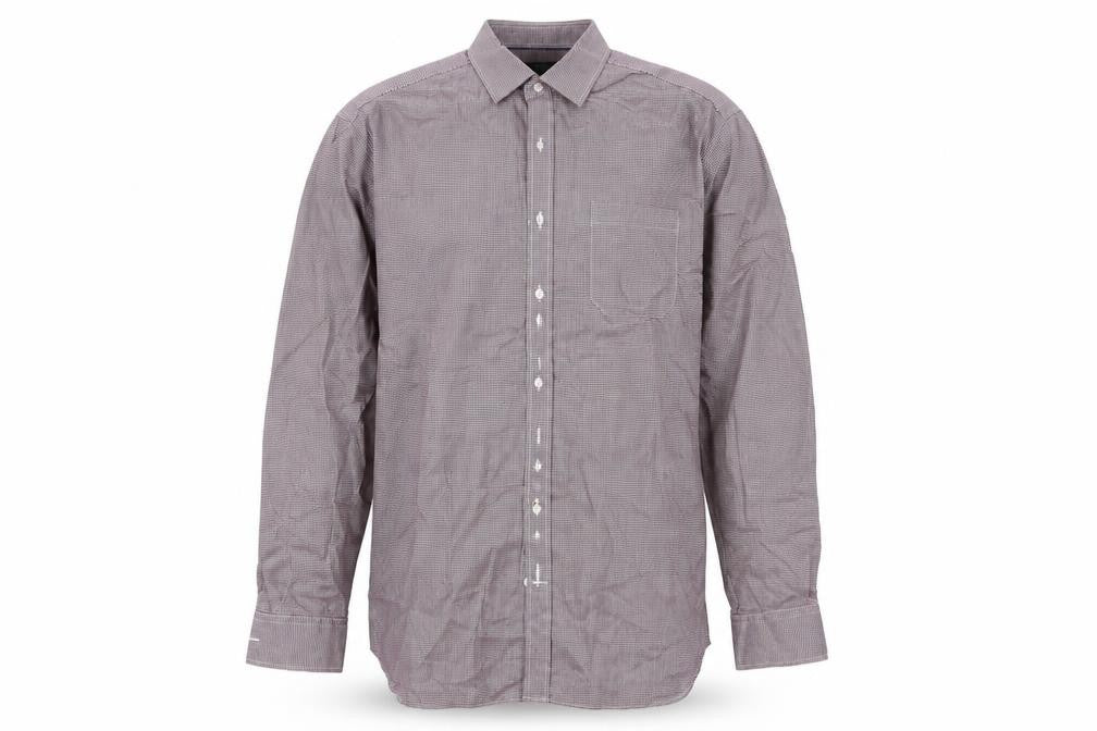Front view of Marks & Spencer men’s red button-up, size 44