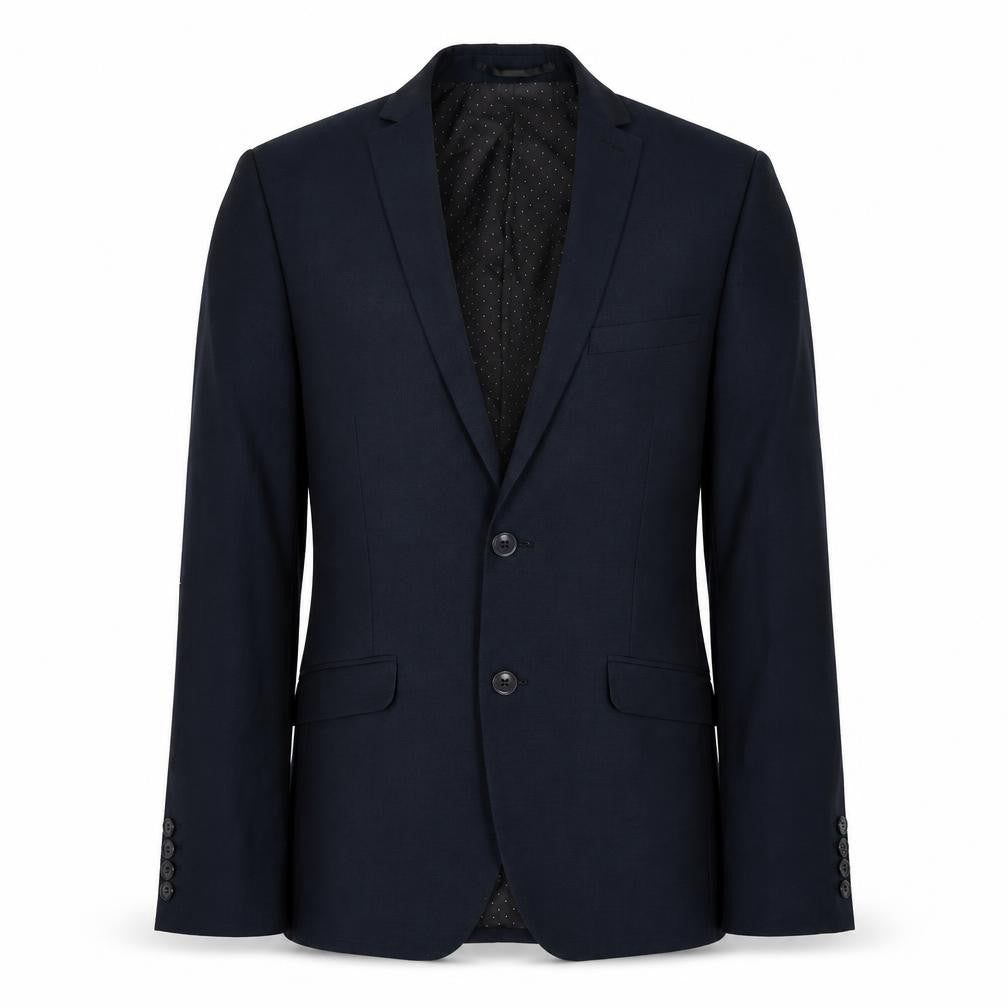 Front view of Limehaus men’s blue jacket suit jacket, size S