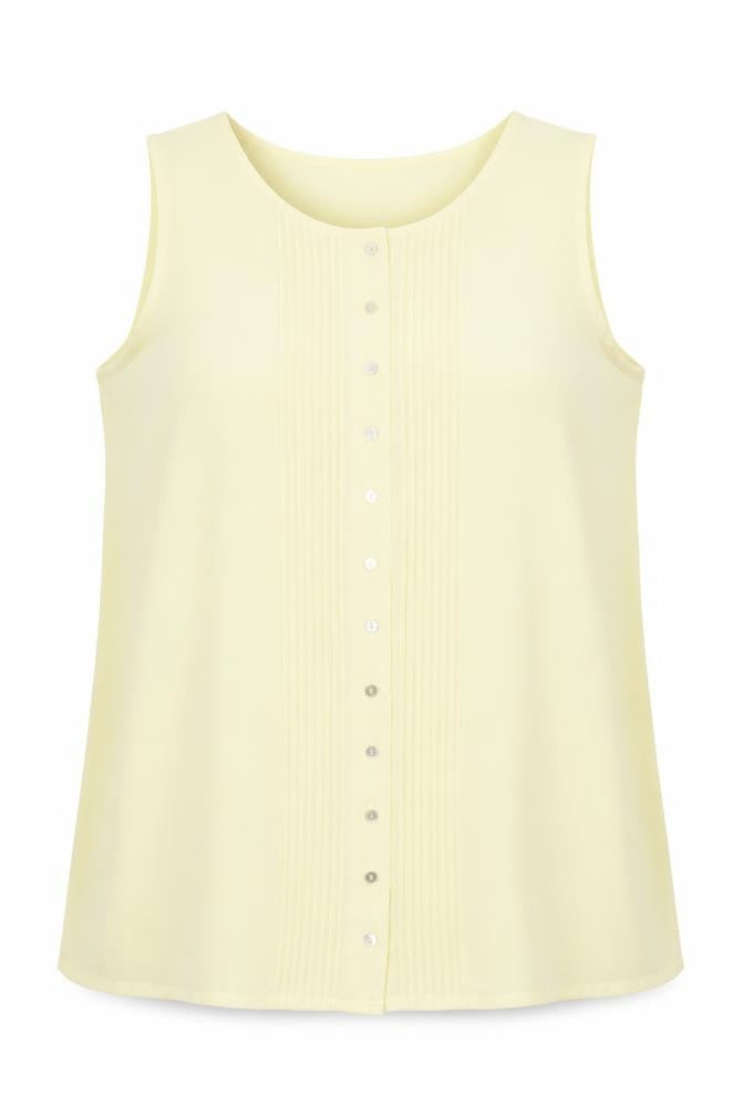 Classics Womens Yellow   Basic Blouse Size 14