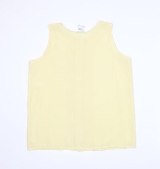 Classic Womens Yellow   Basic Blouse Size 14