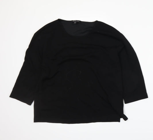 Rachel Zoe Womens Black   Basic T-Shirt Size S