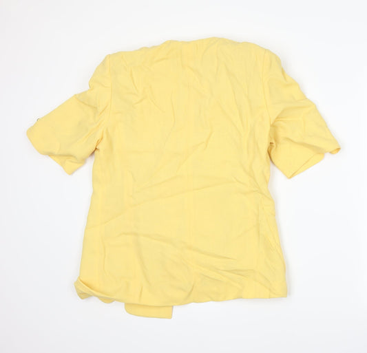 Crepe Couture Womens Yellow   Jacket Suit Jacket Size 10