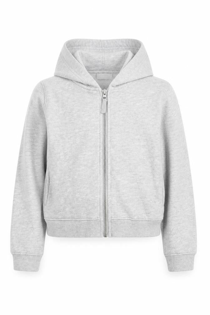 Front view of I Love Girlswear girls’ grey jacket, size 8, years