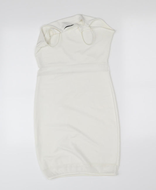 Missguided Womens White   Fit & Flare  Size 10