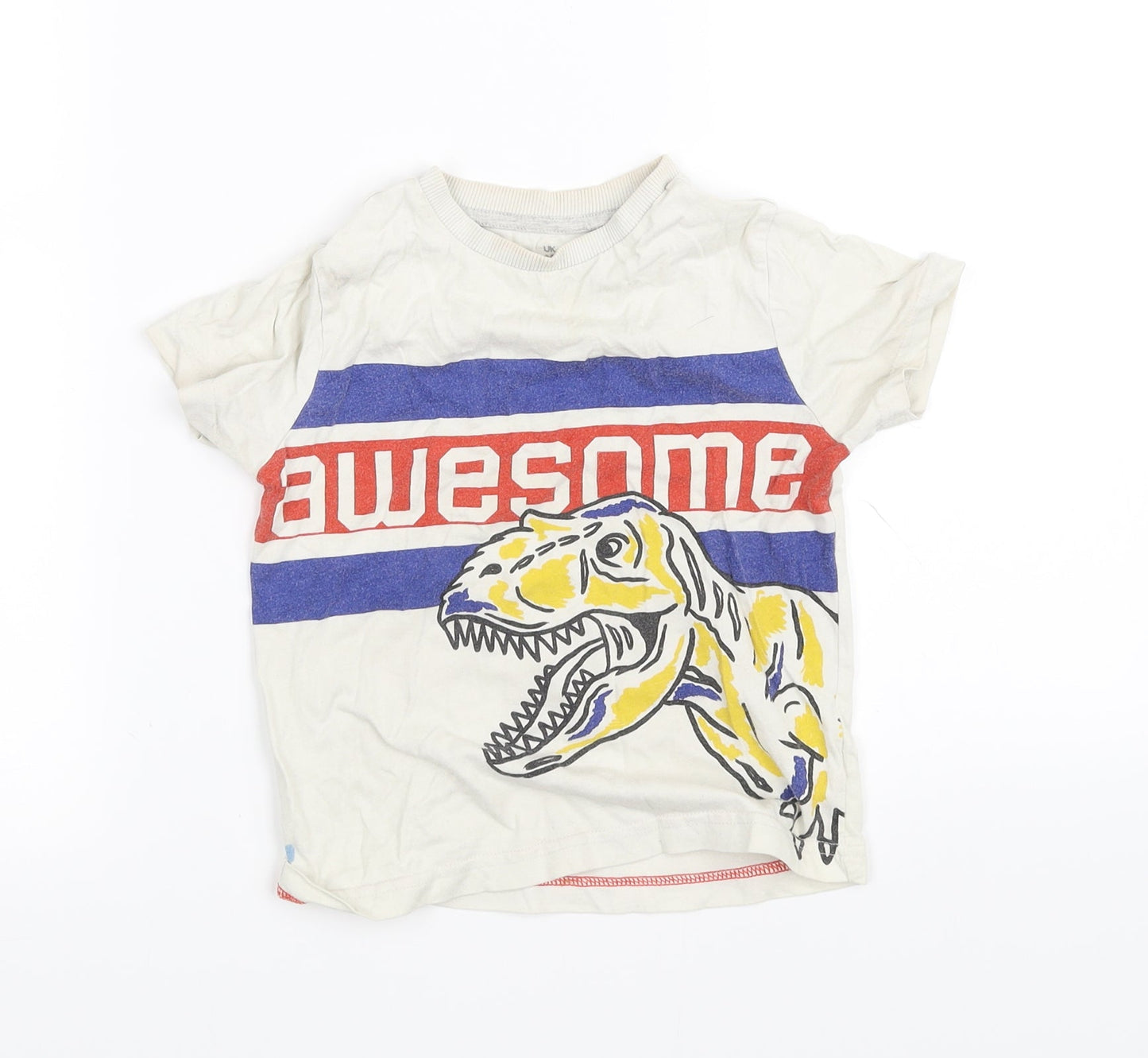 Awesome Girls White   Basic T-Shirt Size 3-4 Years