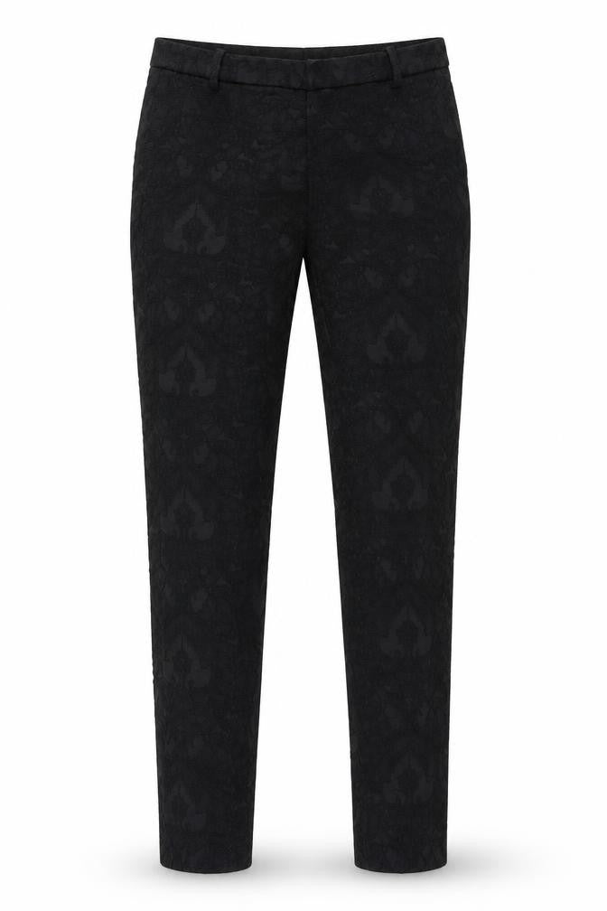 Front view of H&M women’s black trousers, size UK 40, 27-inch leg
