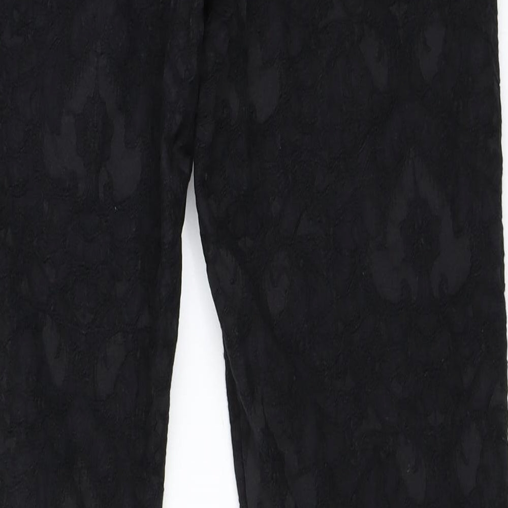 H&M Womens Black   Trousers  Size 40 L27 in