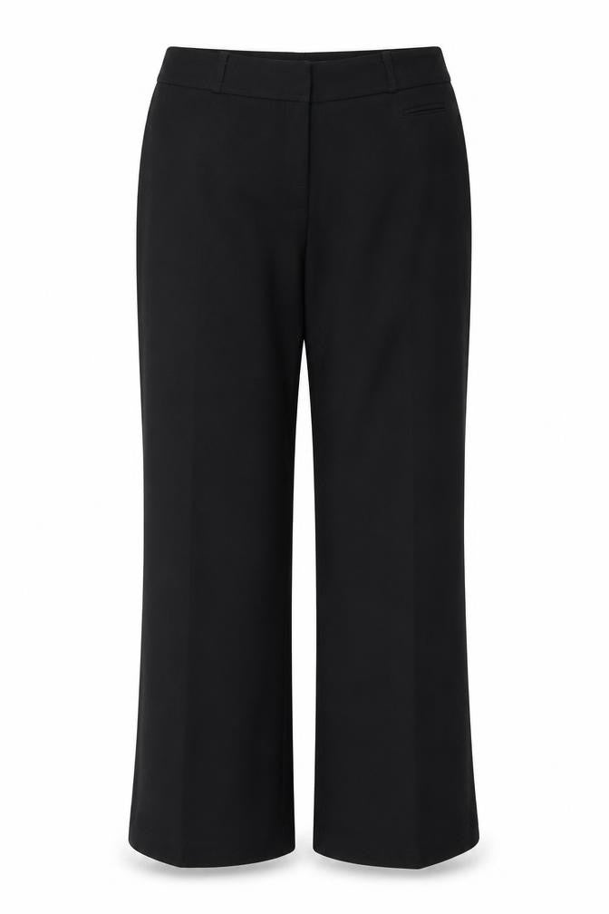 Front view of Evie women’s black trousers, size UK 14, 31-inch leg