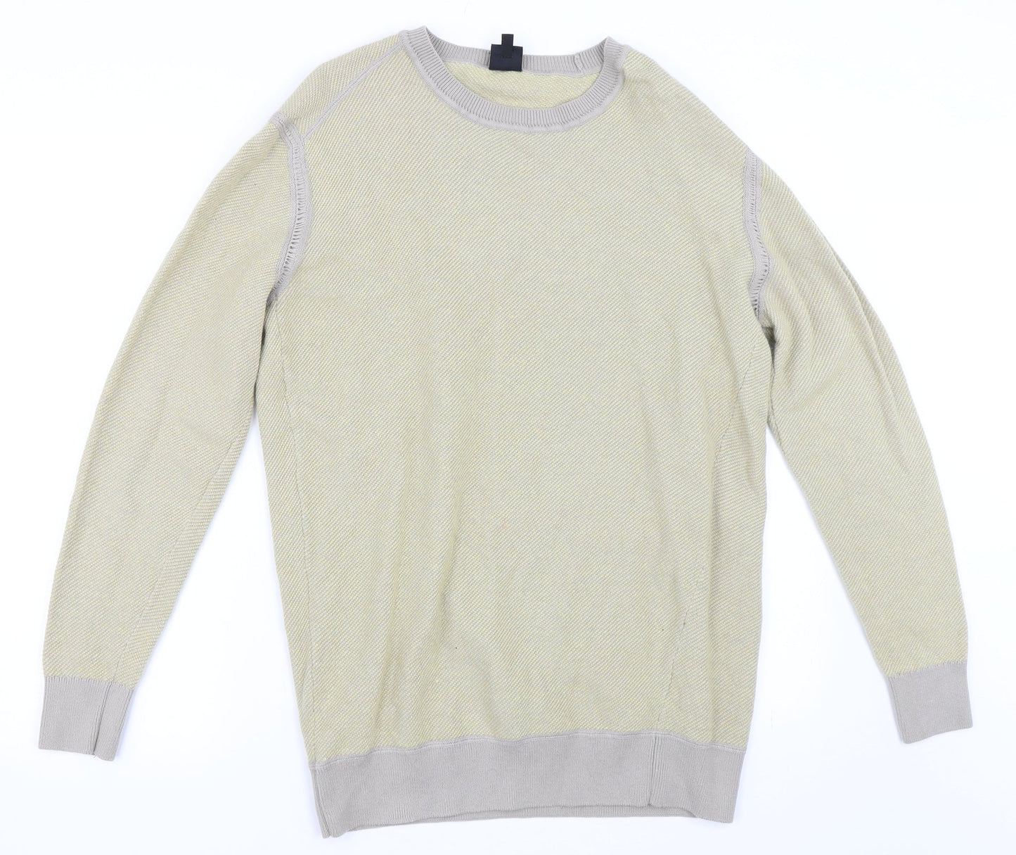 Freesoul Mens Yellow   Pullover Sweatshirt Size L