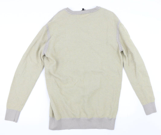 Freesoul Mens Yellow   Pullover Sweatshirt Size L