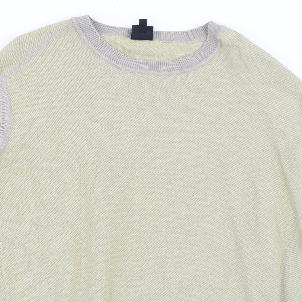Freesoul Mens Yellow   Pullover Sweatshirt Size L