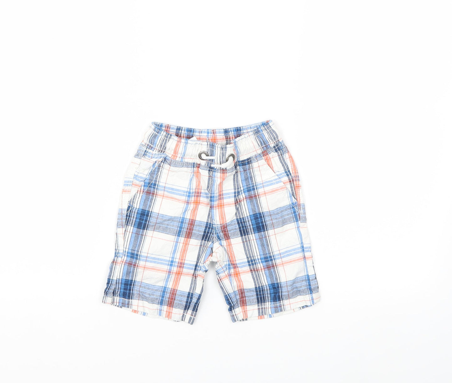 NEXT Boys White Check  Bermuda Shorts Size 3 Years