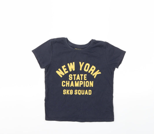 Primark Girls Grey   Basic T-Shirt Size 3-4 Years