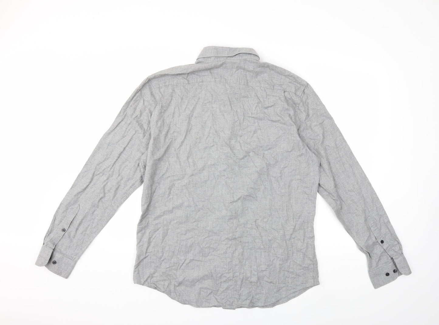 H&M Mens Grey    Button-Up Size L