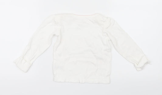 George Girls White Geometric  Capri Pyjama Top Size 6-9 Months