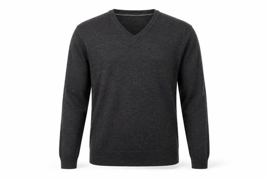 Easy Mens Grey  Knit Pullover Jumper Size M