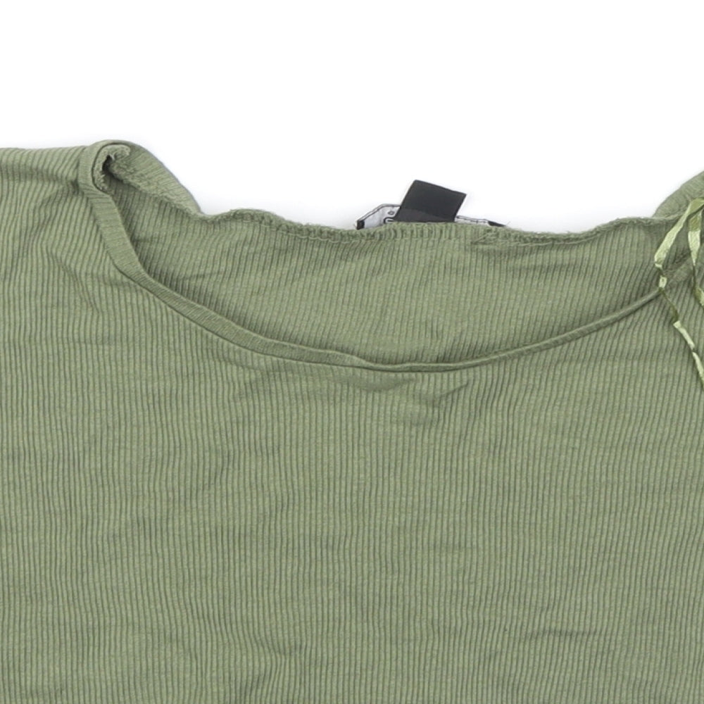 Select Womens Green   Cropped T-Shirt Size 8