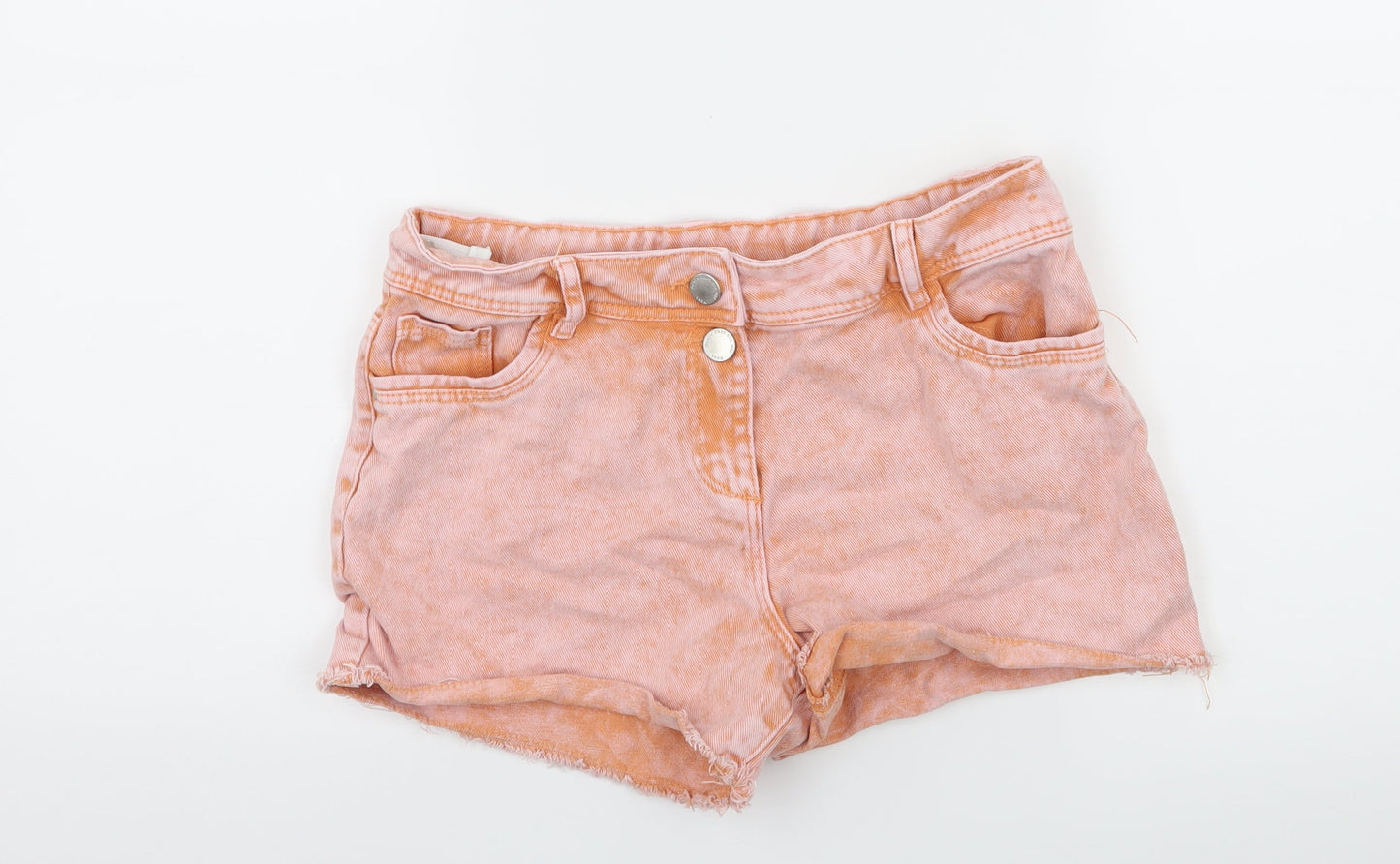 NEXT Girls Pink  Denim Hot Pants Shorts Size 12 Years