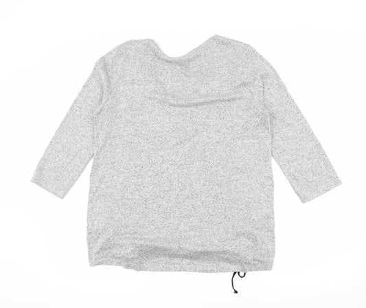Papaya Womens Grey  Knit Pullover Jumper Size 14  - Lace up detail