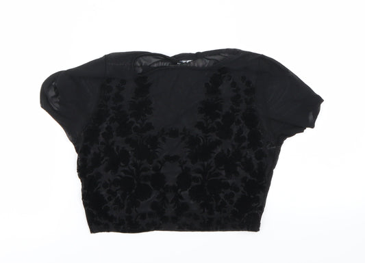 Misguided Womens Black   Basic T-Shirt Size 6
