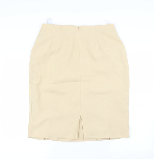 Preworn Womens Yellow   A-Line Skirt Size 32 in