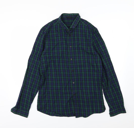 ASOS Mens Blue Striped   Button-Up Size M