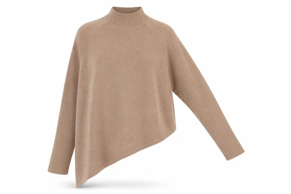 Front view of AX women’s beige jumper, size UK 12