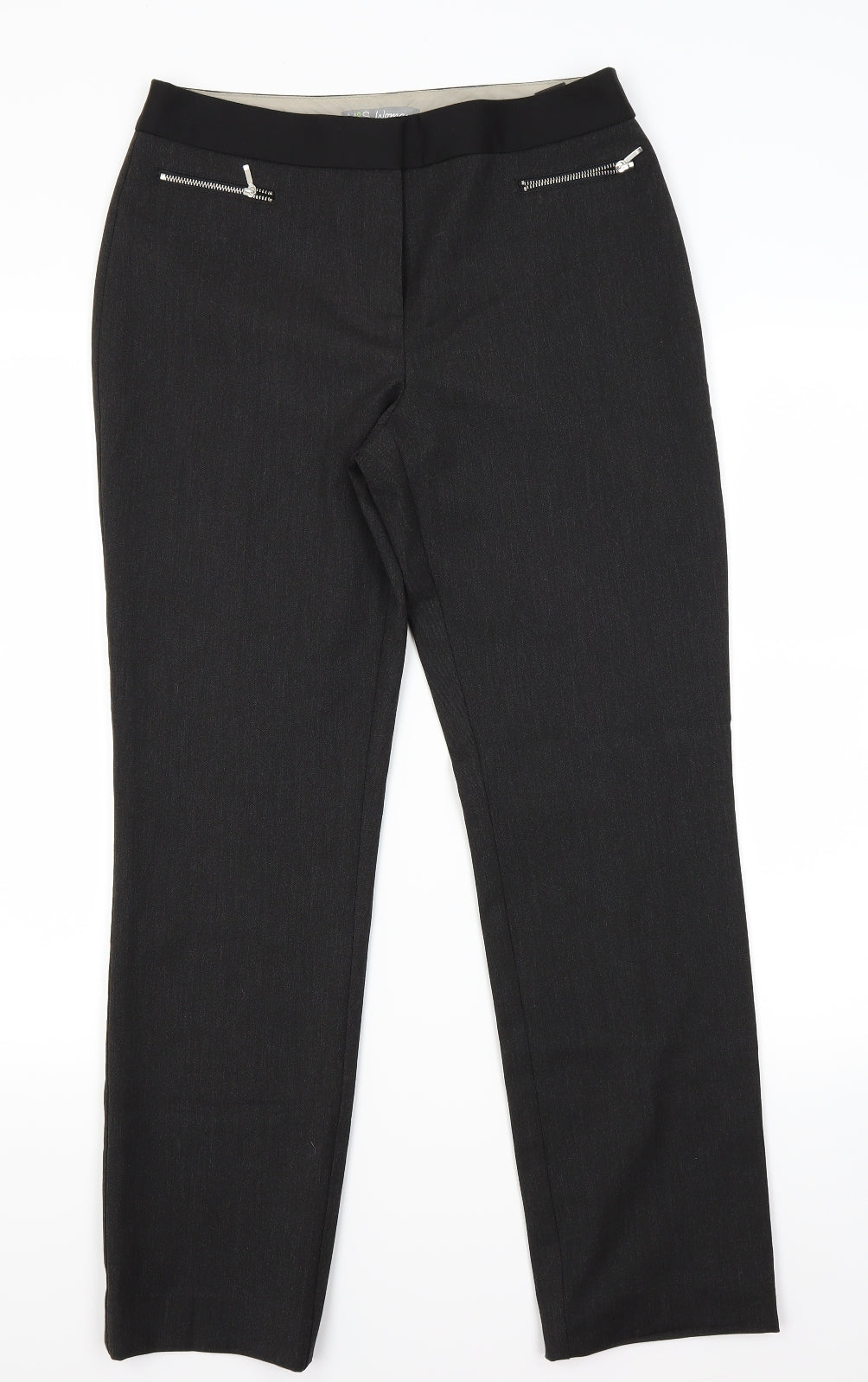 Marks and Spencer Womens Grey   Trousers  Size 10 L27 in