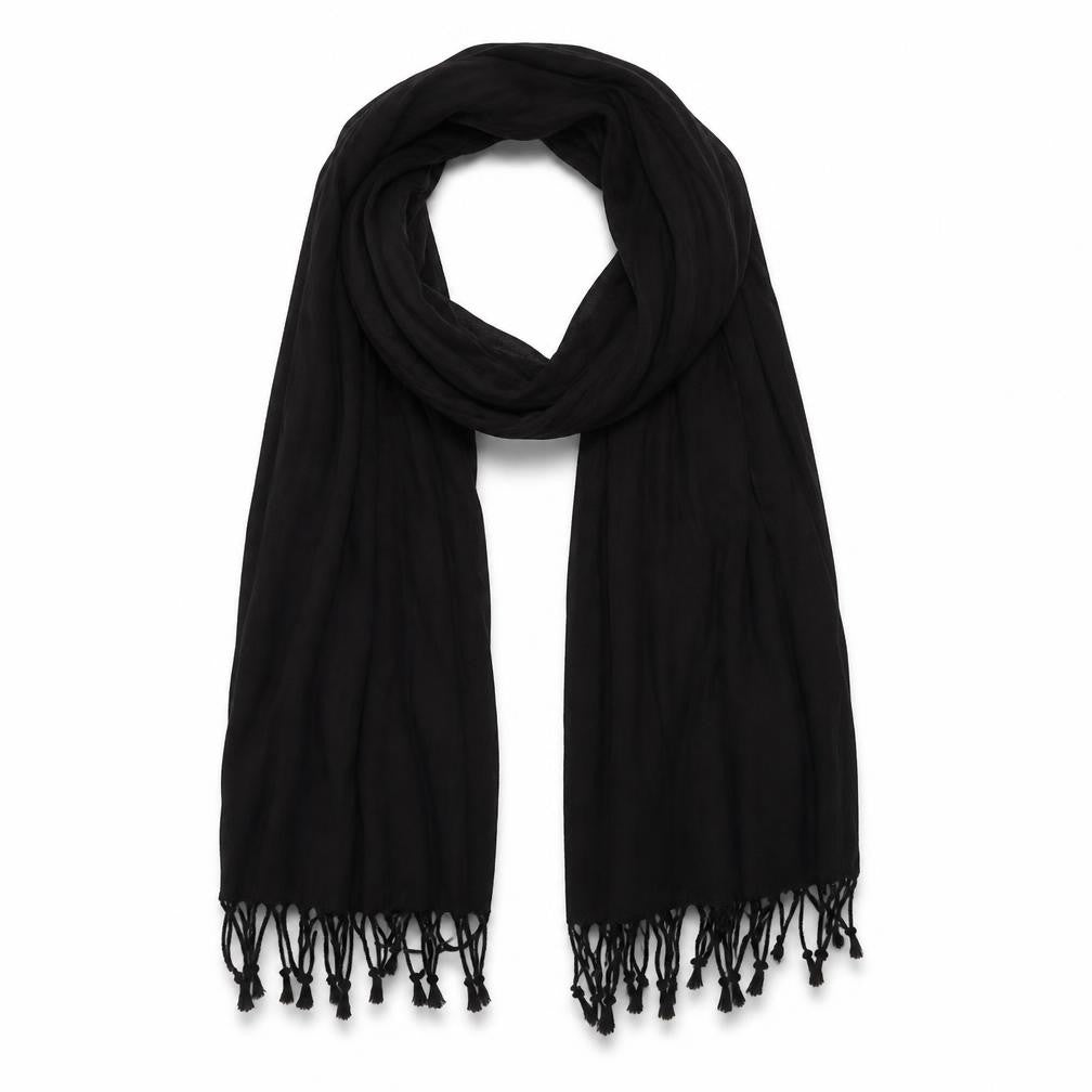 Front view of Preworn women’s black shawl/wrap