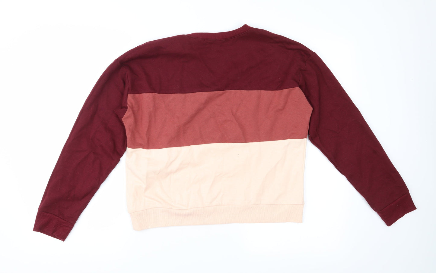FOREVER 21 Womens Pink Colourblock  Pullover Sweatshirt Size S