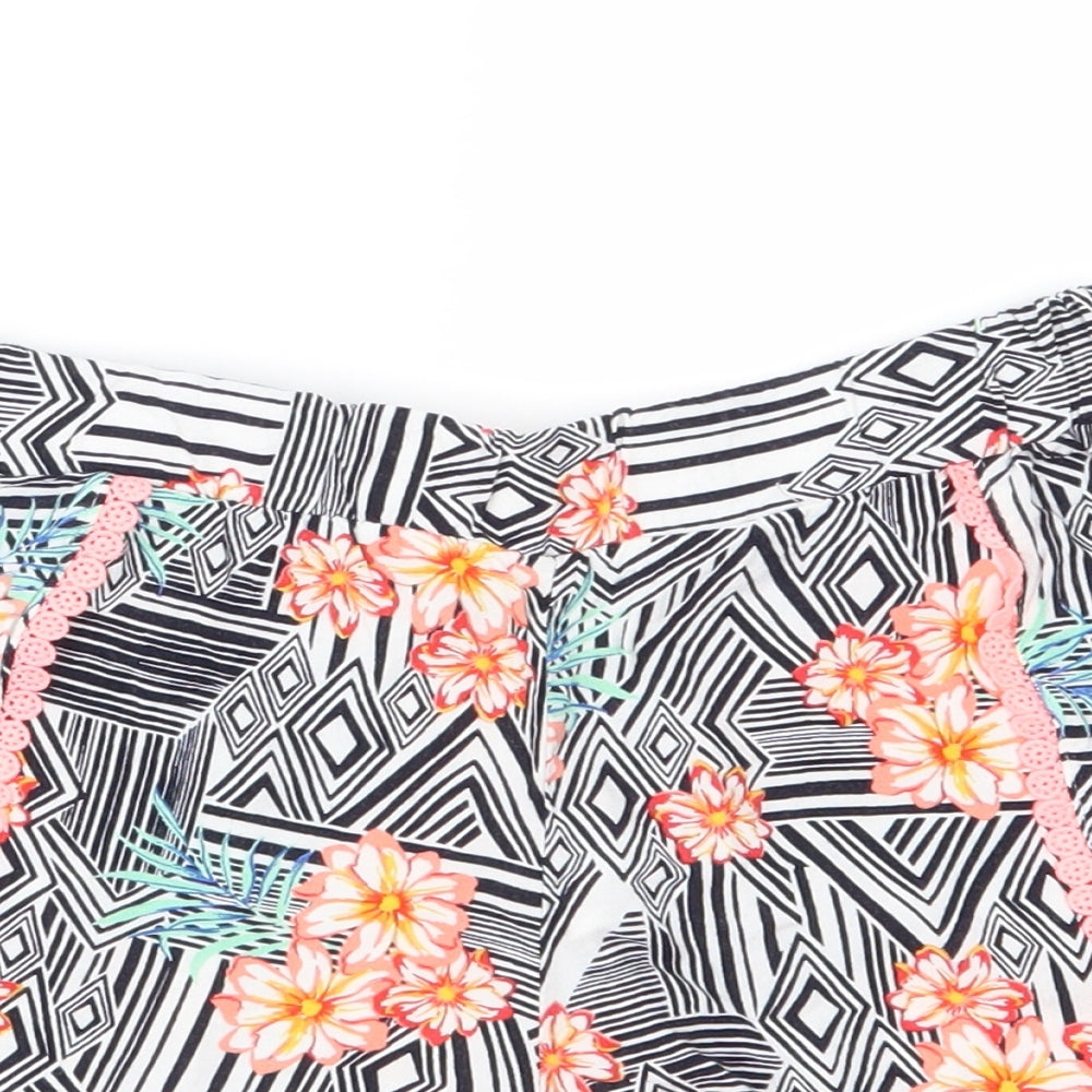 Primark Girls Multicoloured Floral Jersey Mom Shorts Size 8-9 Years