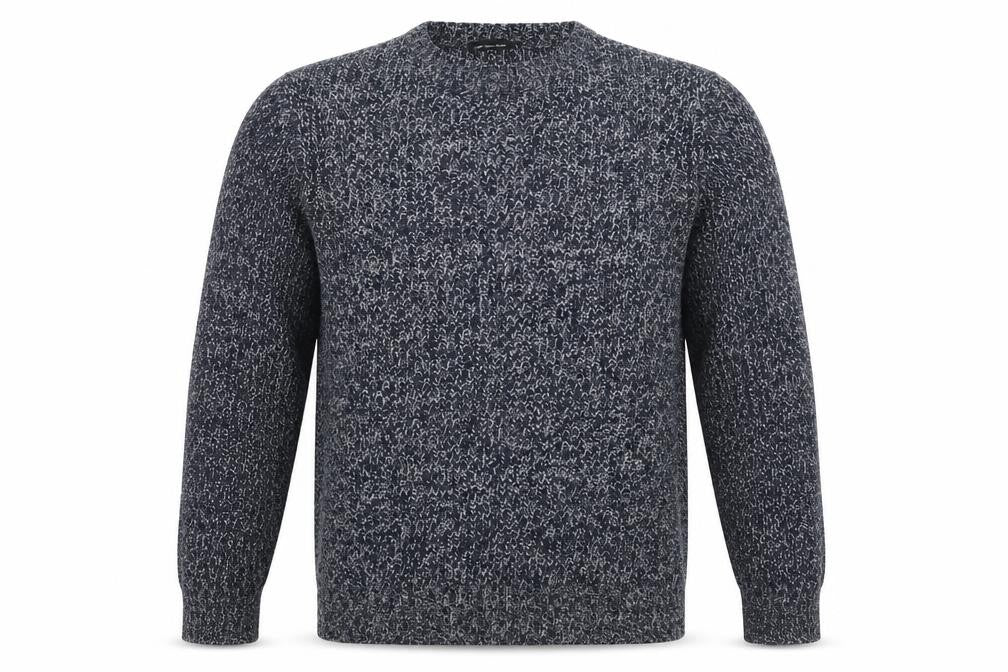 Front view of Cedarwood State men’s blue jumper, size M