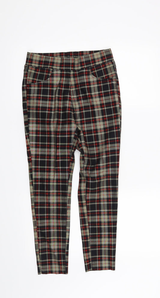 Preworn Womens Black Check  Trousers  Size 30 in L25 in