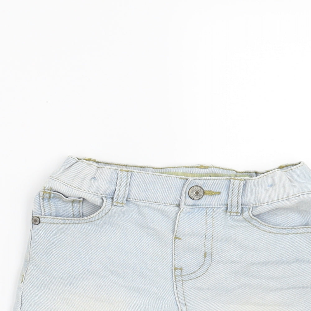 Close-up detail of Denim CO boys’ blue straight jeans, size 3-4, years