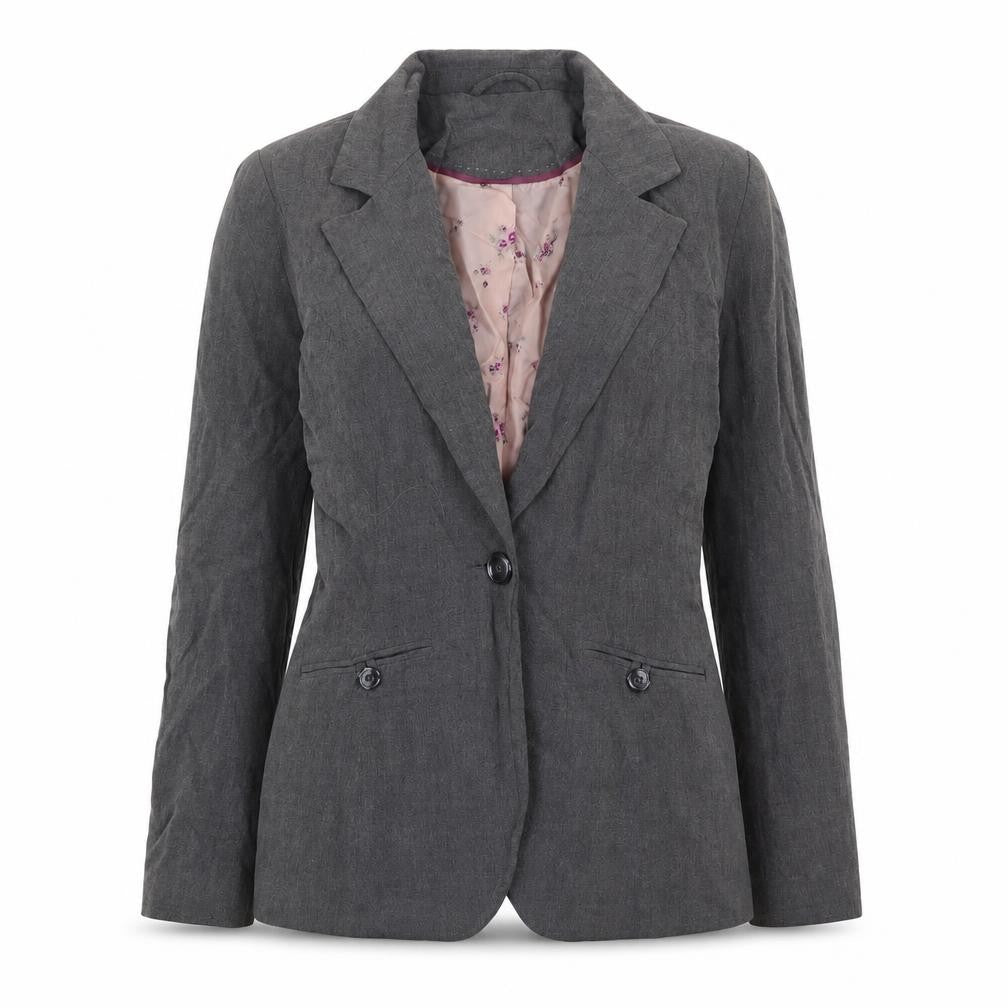 Front view of New Look women’s grey jacket suit jacket, size UK 8